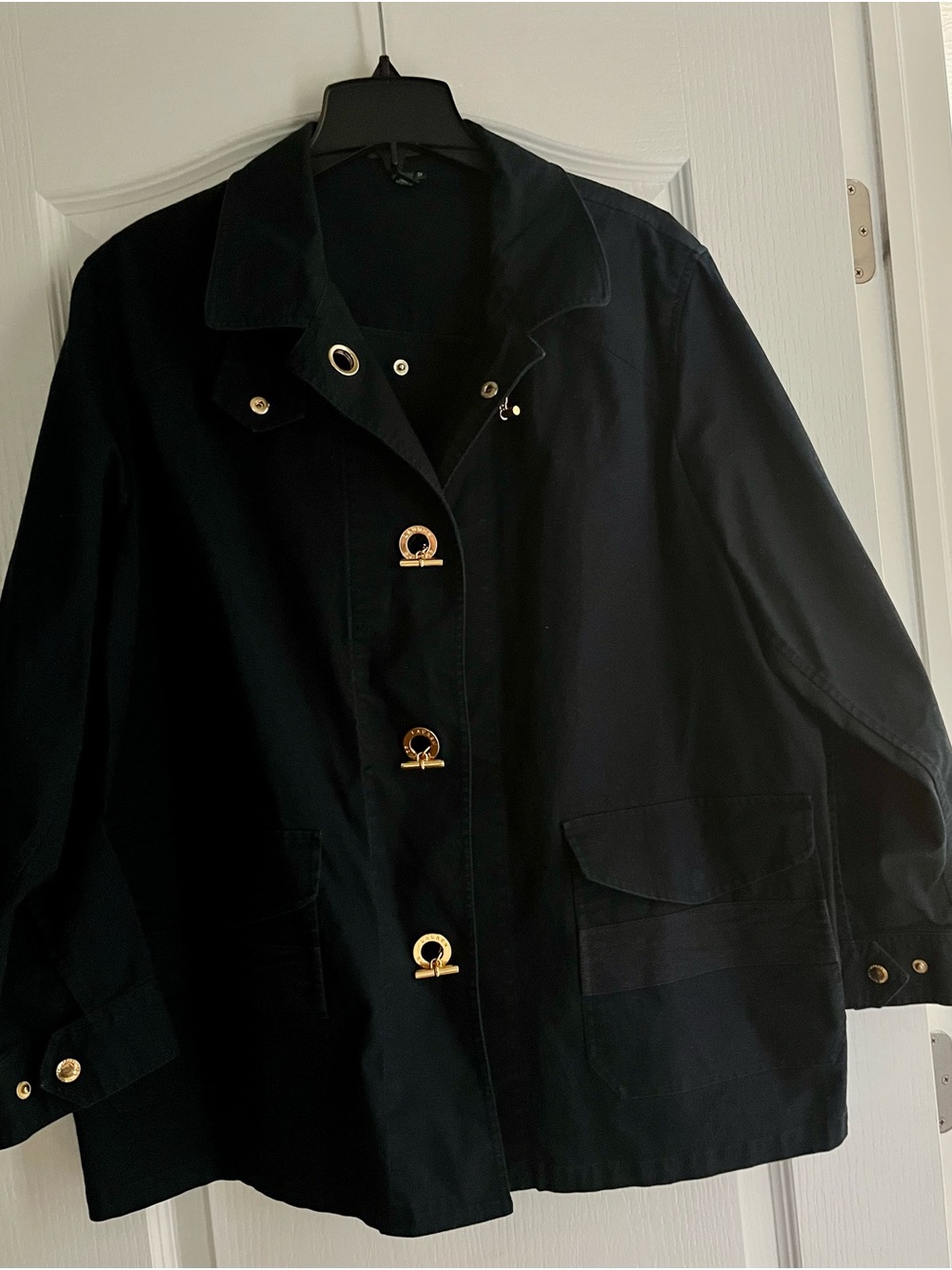 Lauren Ralph Lauren Navy Blue Nautical Jacket with Gold Toggle Buttons Size 2X